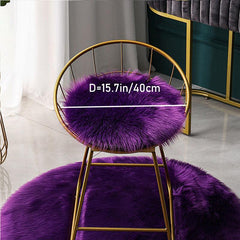 19 39 89 Fluffy Mat Rug Round Faux Fur Sheepskin Rug
