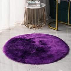 19 39 89 Fluffy Mat Rug Round Faux Fur Sheepskin Rug