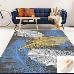 Fluffy Faux Wool Area Rug Vintage Persian Large Carpet Living Room Bedroom