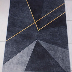 Large Nordic Area Rug Modern Geometric Velvet Carpet Non-slip Soft Comfortable