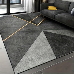 Large Nordic Area Rug Modern Geometric Velvet Carpet Non-slip Soft Comfortable