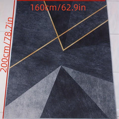 Large Nordic Area Rug Modern Geometric Velvet Carpet Non-slip Soft Comfortable