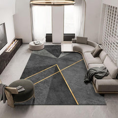 Large Nordic Area Rug Modern Geometric Velvet Carpet Non-slip Soft Comfortable