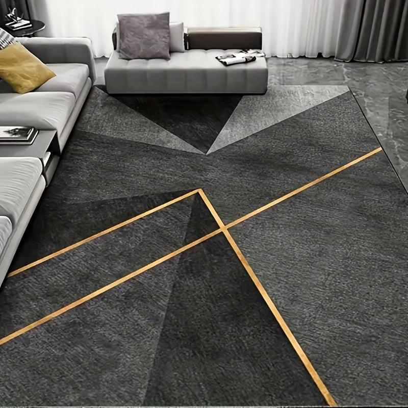Large Nordic Area Rug Modern Geometric Velvet Carpet Non-slip Soft Comfortable
