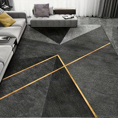 Large Nordic Area Rug Modern Geometric Velvet Carpet Non-slip Soft Comfortable