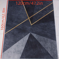 Large Nordic Area Rug Modern Geometric Velvet Carpet Non-slip Soft Comfortable