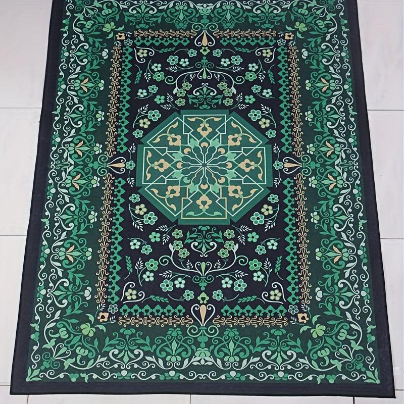 Vintage Boho Green Area Rugs Anti-Skid Soft Carpet