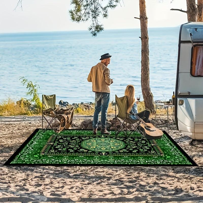 Vintage Boho Green Area Rugs Anti-Skid Soft Carpet