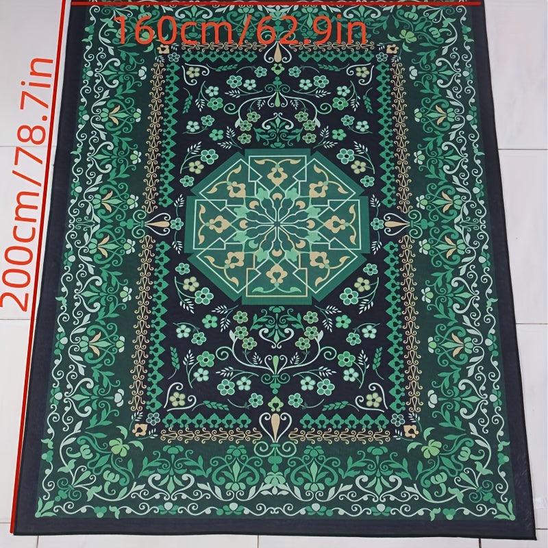 Vintage Boho Green Area Rugs Anti-Skid Soft Carpet