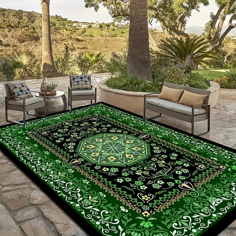 Vintage Boho Green Area Rugs Anti-Skid Soft Carpet