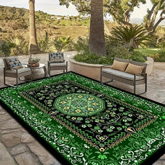 Vintage Boho Green Area Rugs Anti-Skid Soft Carpet