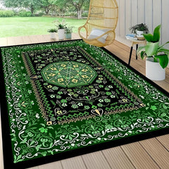 Vintage Boho Green Area Rugs Anti-Skid Soft Carpet