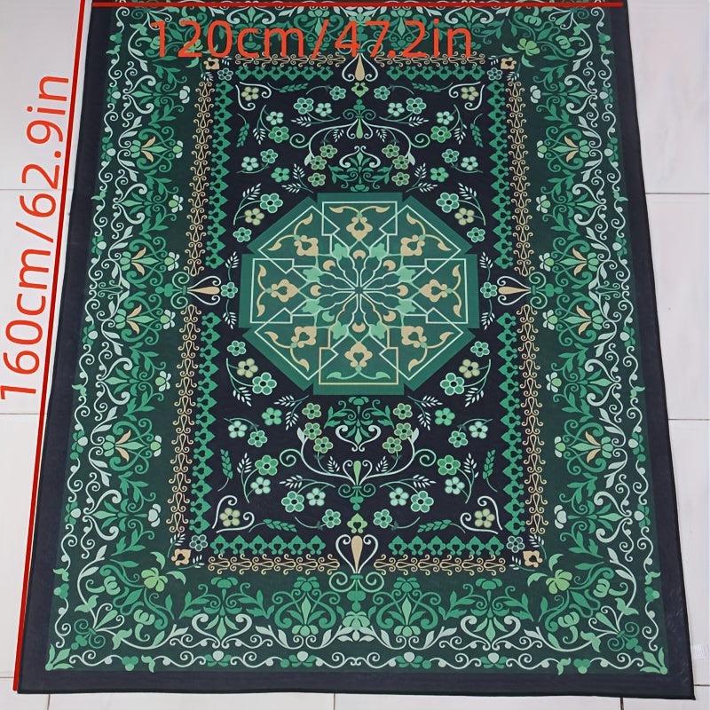 Vintage Boho Green Area Rugs Anti-Skid Soft Carpet