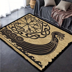 Vintage Viking Rune Rugs Soft Carpet for Home Office Hallway