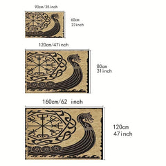 Vintage Viking Rune Rugs Soft Carpet for Home Office Hallway