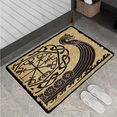 Vintage Viking Rune Rugs Soft Carpet for Home Office Hallway