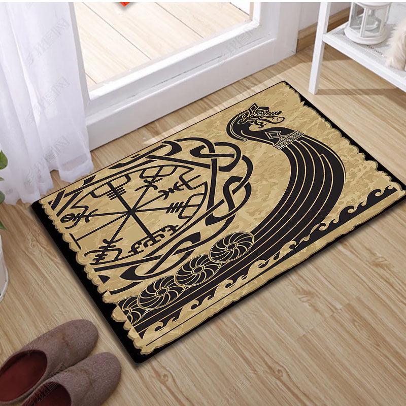 Vintage Viking Rune Rugs Soft Carpet for Home Office Hallway