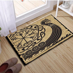 Vintage Viking Rune Rugs Soft Carpet for Home Office Hallway