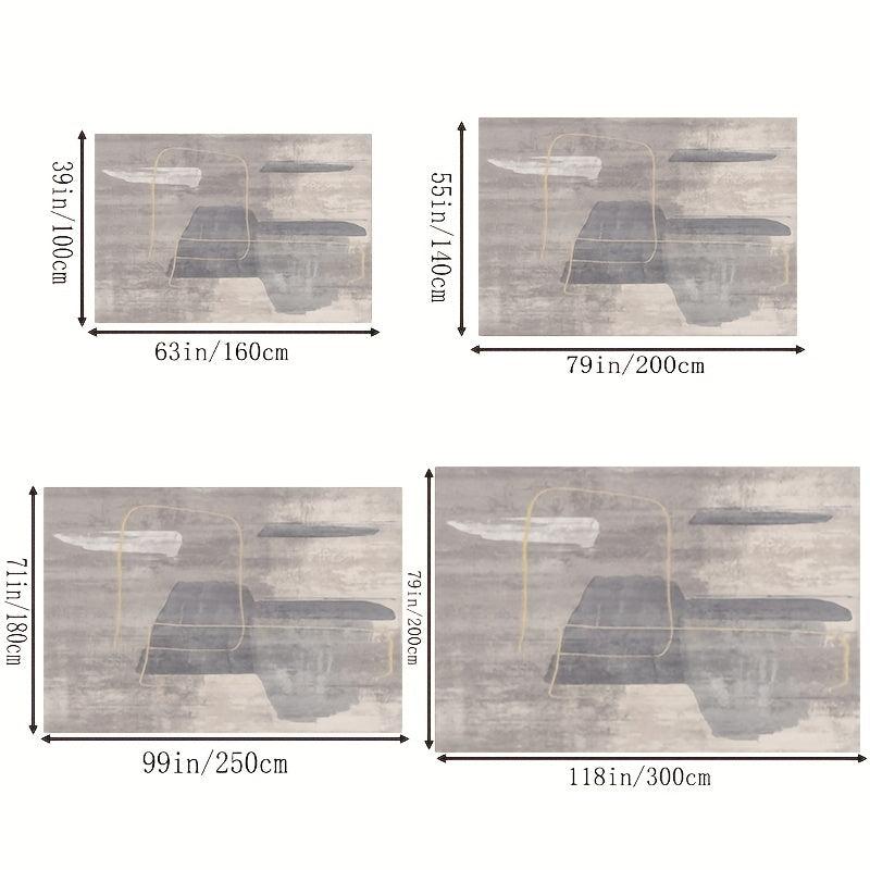 Modern Soft Abstract Area Carpet Waterproof Anti-skid for Living Room