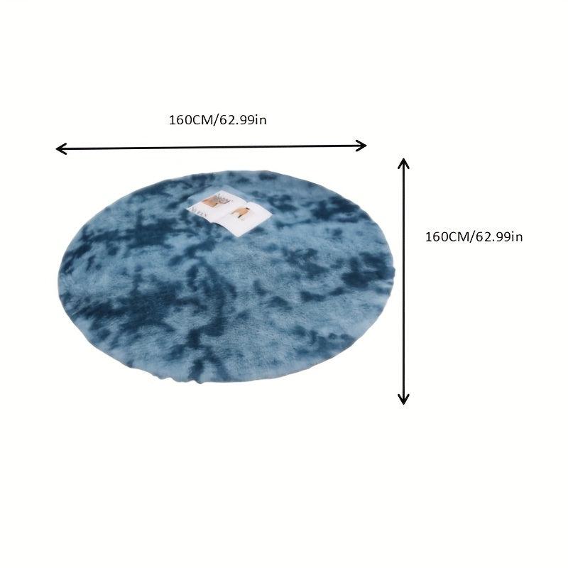 Tie Dye Plush PV Velvet Area Rug - American Style Round Floor Decor