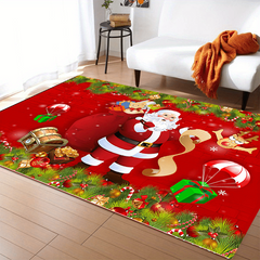 Christmas Area Rug Non Slip Backing, Bedroom Living Room Decor Xmas Tree Mat