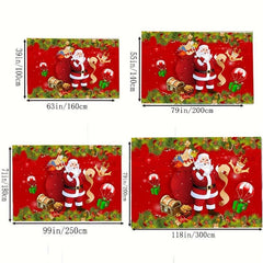 Christmas Area Rug Non Slip Backing, Bedroom Living Room Decor Xmas Tree Mat