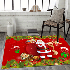 Christmas Area Rug Non Slip Backing, Bedroom Living Room Decor Xmas Tree Mat