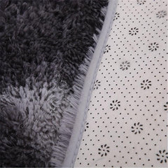 Soft Tie-Dyed Plush Area Rug Washable Shag Furry Carpet for Bedroom Living Room