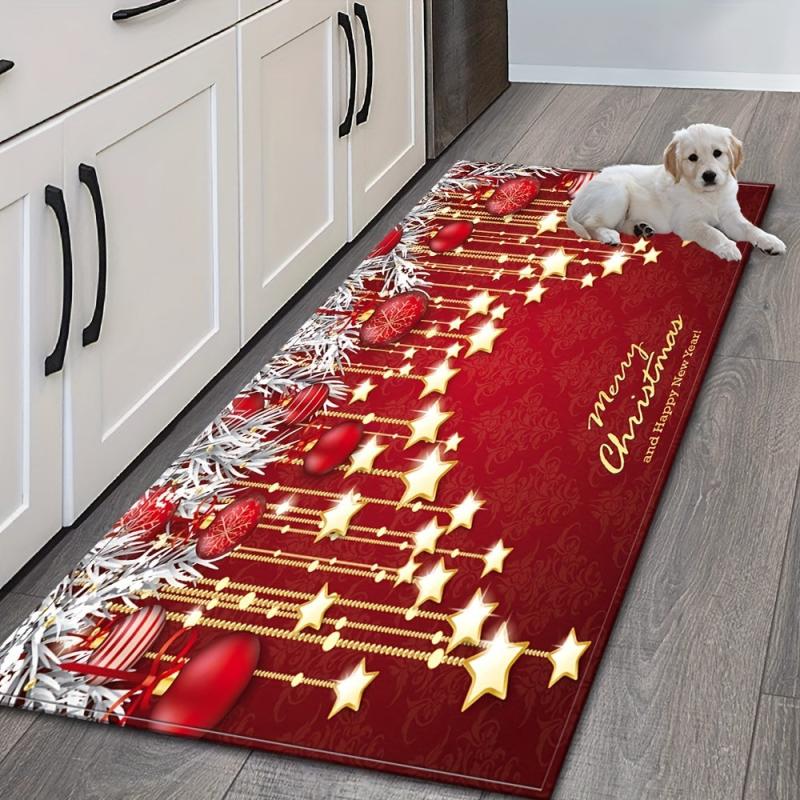 Christmas Runner Rug Non-slip Absorbent Carpet 5 Sizes