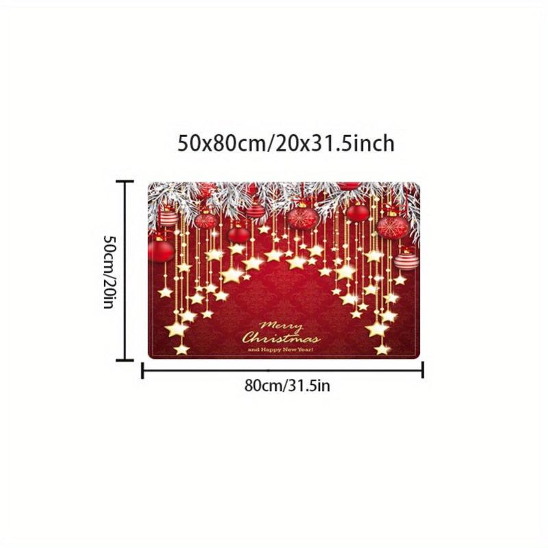 Christmas Runner Rug Non-slip Absorbent Carpet 5 Sizes