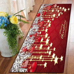 Christmas Runner Rug Non-slip Absorbent Carpet 5 Sizes