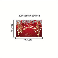 Christmas Runner Rug Non-slip Absorbent Carpet 5 Sizes