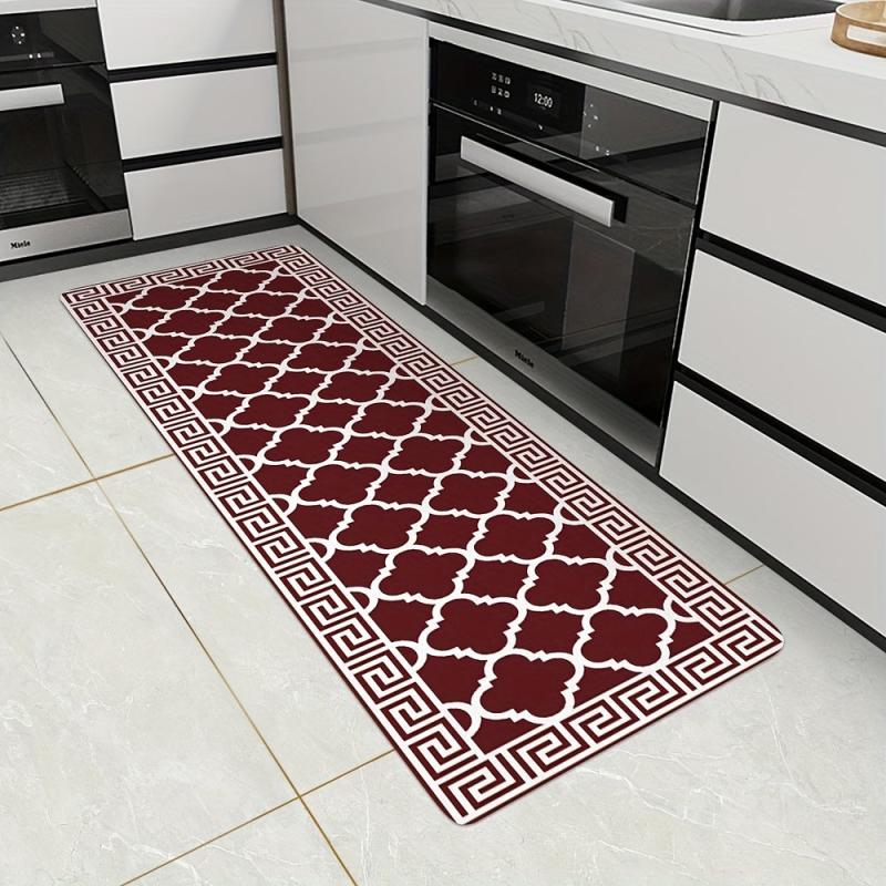 Geometric Anti-fatigue Kitchen Mat Soft Moroccan Anti-slip Hallway Balcon