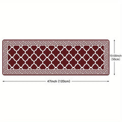 Geometric Anti-fatigue Kitchen Mat Soft Moroccan Anti-slip Hallway Balcon