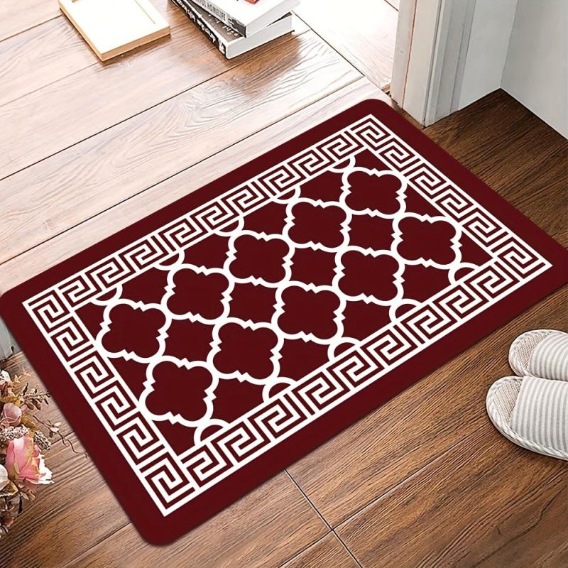 Geometric Anti-fatigue Kitchen Mat Soft Moroccan Anti-slip Hallway Balcon