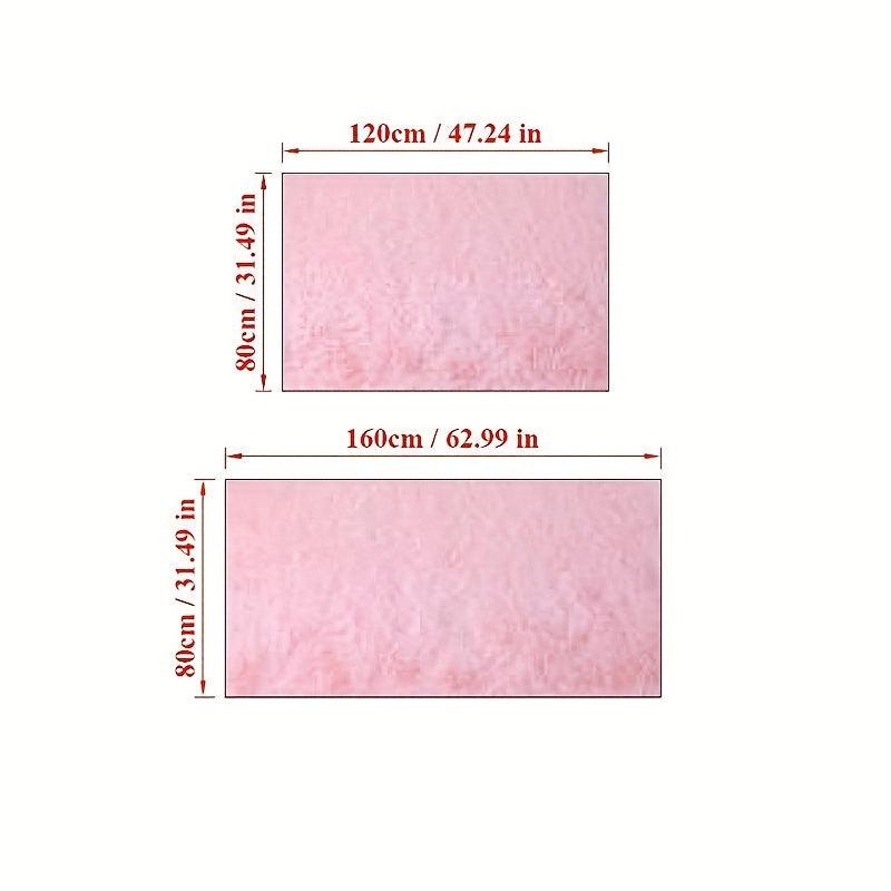 Pink Shaggy Rug Suits Living Room / Bedroom, Anti-slip & Washable