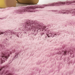 Purple Area Rug Living Room Mat Shaggy Plush Fluffy Home Decor