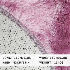 Purple Area Rug Living Room Mat Shaggy Plush Fluffy Home Decor