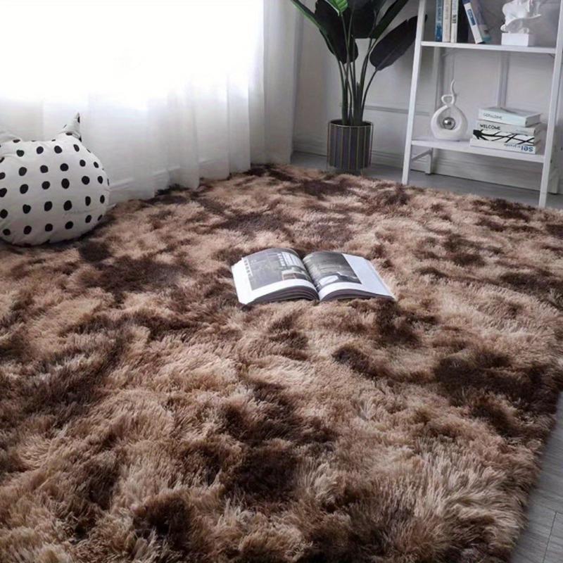 Soft Shag Area Rug Tie Dyed Fluffy Living Room Carpet Furry Plush Throw Rug