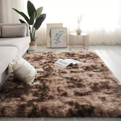 Soft Shag Area Rug Tie Dyed Fluffy Living Room Carpet Furry Plush Throw Rug