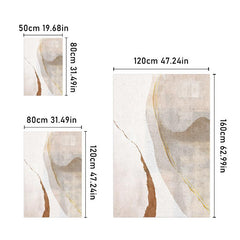 Nordic Geometric Rug Modern Plush Carpet for Living Room Bedroom Soft Washable