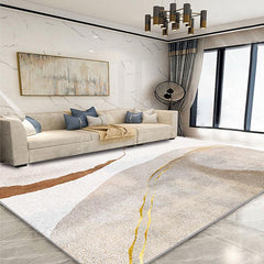 Nordic Geometric Rug Modern Plush Carpet for Living Room Bedroom Soft Washable