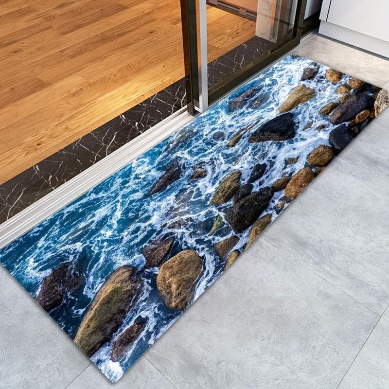 Non Slip Soft Area Rug Flannel Mat Absorbent Moistu