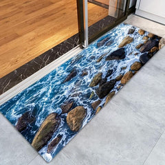 Non Slip Soft Area Rug Flannel Mat Absorbent Moistu