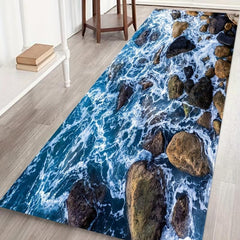 Non Slip Soft Area Rug Flannel Mat Absorbent Moistu