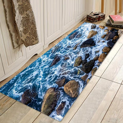 Non Slip Soft Area Rug Flannel Mat Absorbent Moistu
