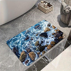Non Slip Soft Area Rug Flannel Mat Absorbent Moistu
