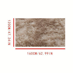 Soft Area Rug Fluffy Non-slip Shag Plush Tie Dyed Living Room Carpet