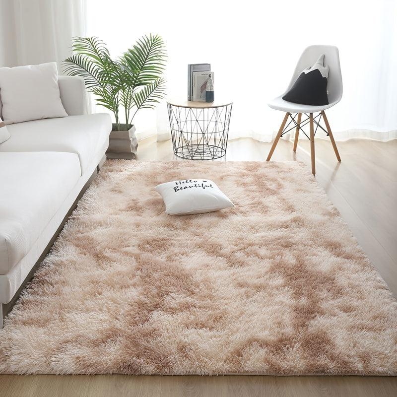 Soft Area Rug Fluffy Non-slip Shag Plush Tie Dyed Living Room Carpet