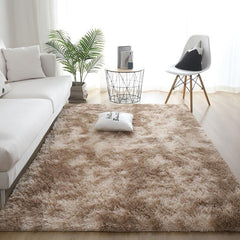 Soft Area Rug Fluffy Non-slip Shag Plush Tie Dyed Living Room Carpet